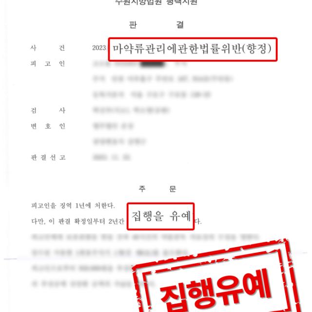 [집행유예] 마약 | 필로폰 매수 및 투약 사건, 집행유예